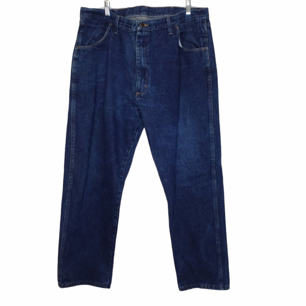 Rustler Straight Leg Denim Blue Jeans Mens Size 42